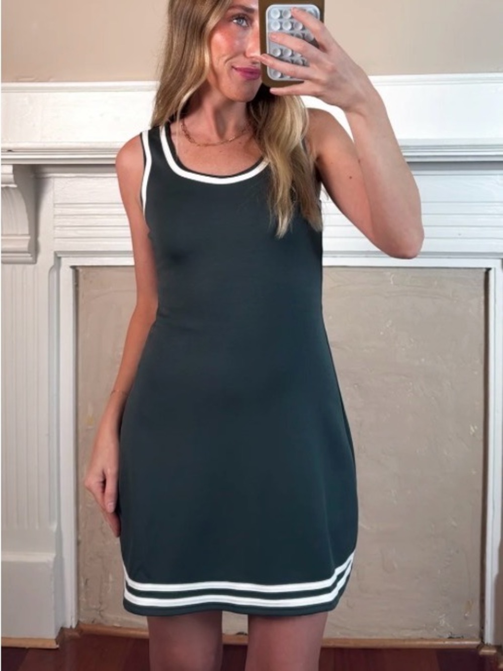 Scuba Mini Dress - Hunter Green